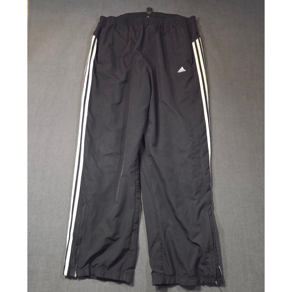 Adidas Track Pants Mens 2XL Black Clima365 3-Stripe Mesh Lined 446241